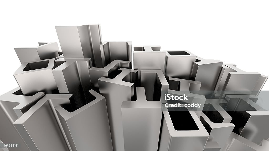 Forme strutturali di metallo - Foto stock royalty-free di Acciaio