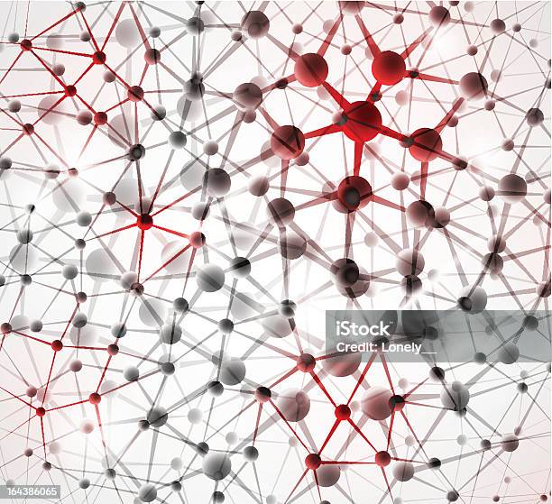 Background To The Molecular Structure Stock Illustration - Download Image Now - Abstract, Atom, Backgrounds