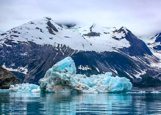 フローティング氷山のグレーシャーベイ国立公園、アラスカ - glacier alaska iceberg melting ストックフォトと画像