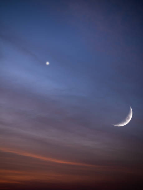 istock Moon Sky Night Crescent Half Moon Star Blue Background, Midnight Light Peaceful, Halfmoon Ramadan Eid Mubarak Islamic Muslim Kareem Evening Twilight Al Fitr Arabian Ramazan New Year Muharram 1643861918