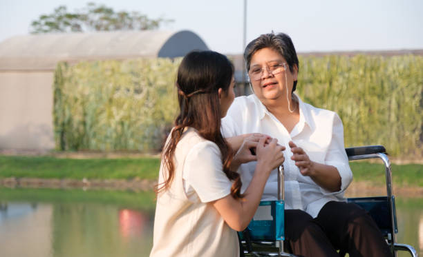 istock Doctor take care elderly patient. 1643862972