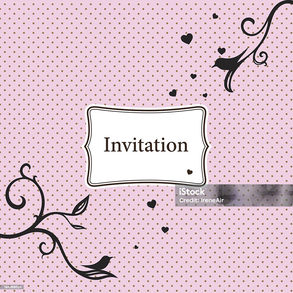 Élégante Carte d'invitation - clipart vectoriel de Coeur - Symbole d'une idée libre de droits