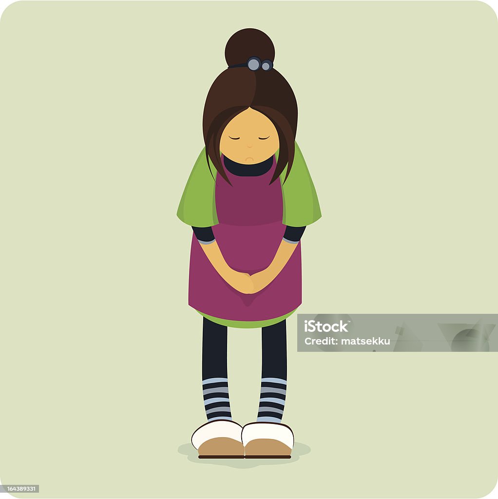 Noeud japonais. - clipart vectoriel de Adolescent libre de droits