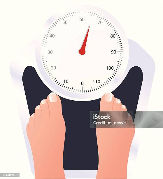 Human Scales Stock Illustration - Download Image Now - Examining, Kilogram, Men
