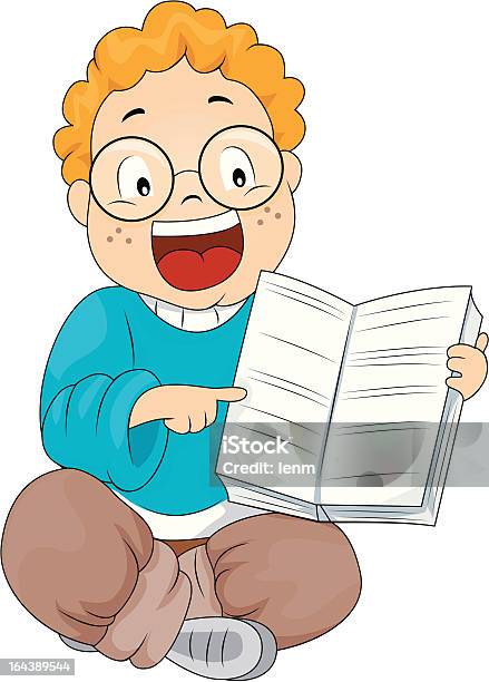 Boy Showing Book Stock Illustration - Download Image Now - Book, Boys, Cartoon