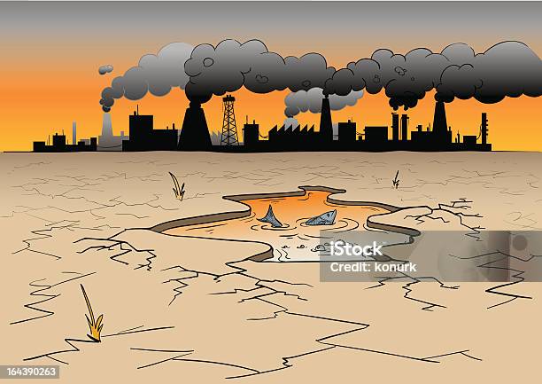 Umweltverschmutzung Stock Vektor Art und mehr Bilder von Beschädigt - Beschädigt, Energieindustrie, Erdreich