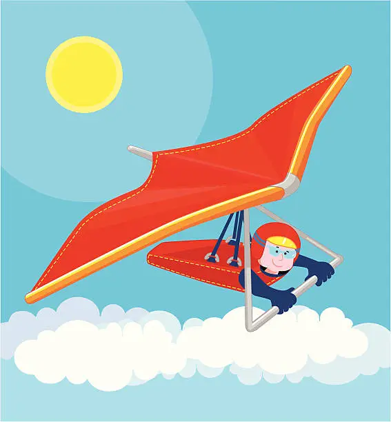 Vector illustration of Hang Glider