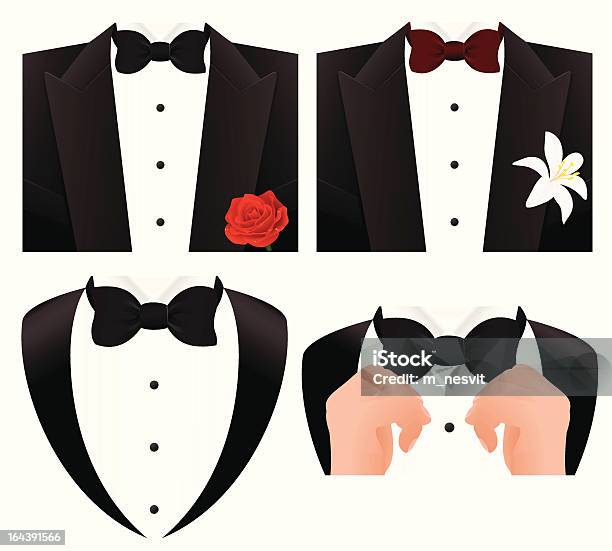 Bow Tie Set Stock Illustration - Download Image Now - Red, Rose - Flower, Tuxedo