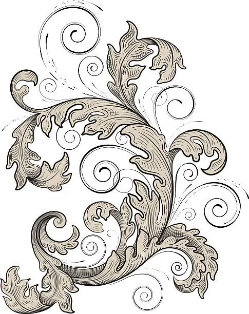 Vector illustration of Decorative Element in ancient style