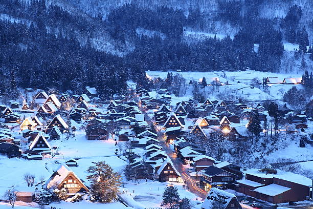 istock Light up of Shirakawago 164391900