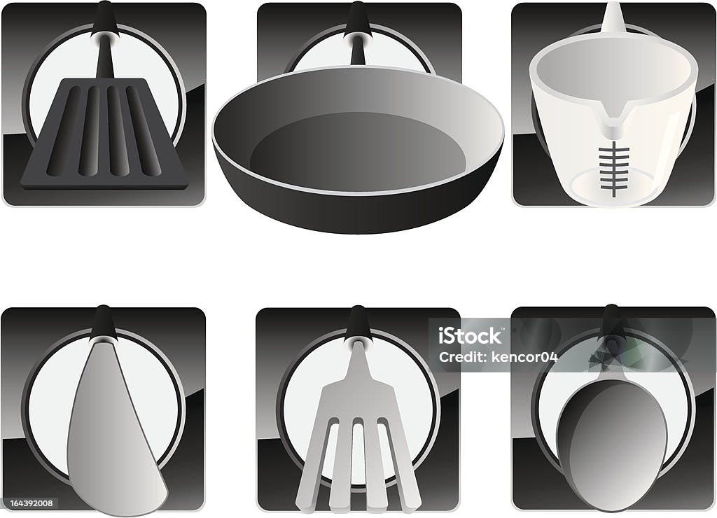 Icônes de cuisine vectorielles - clipart vectoriel de Aliments et boissons libre de droits