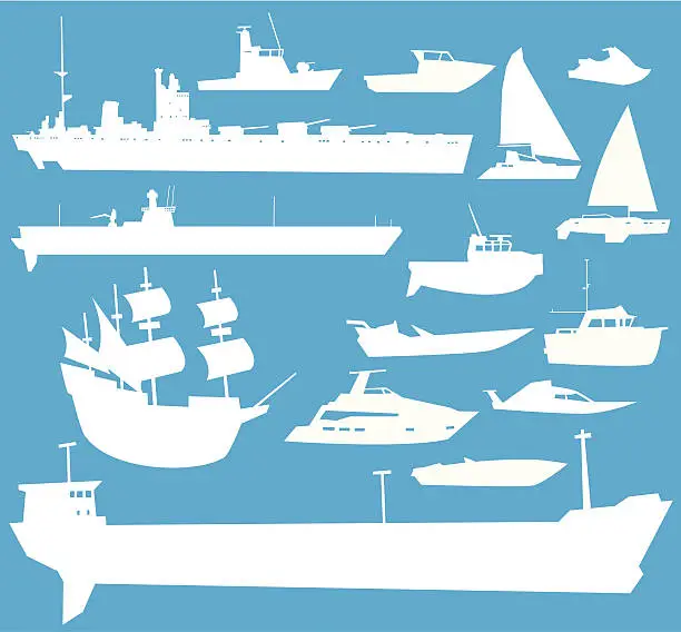 Vector illustration of Boats