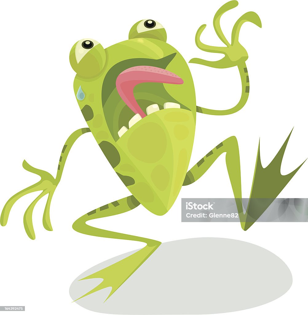 Перепуганный лягушка - Векторная графика Лягушка роялти-фри