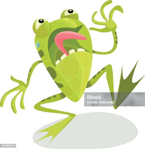 Перепуганный Лягушка — стоковая векторная графика и другие изображения на тему Лягушка - Лягушка, Ужас, Амфибия