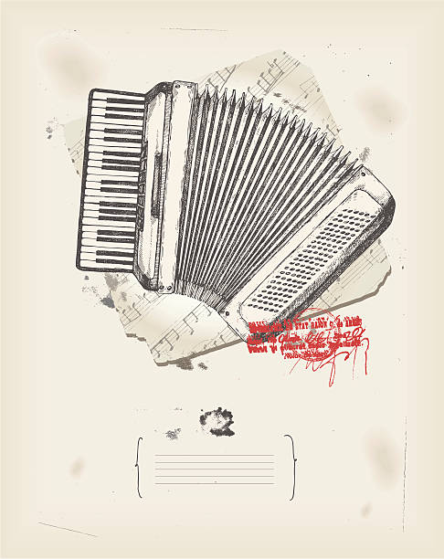 ilustraciones, imágenes clip art, dibujos animados e iconos de stock de acordeón - accordion