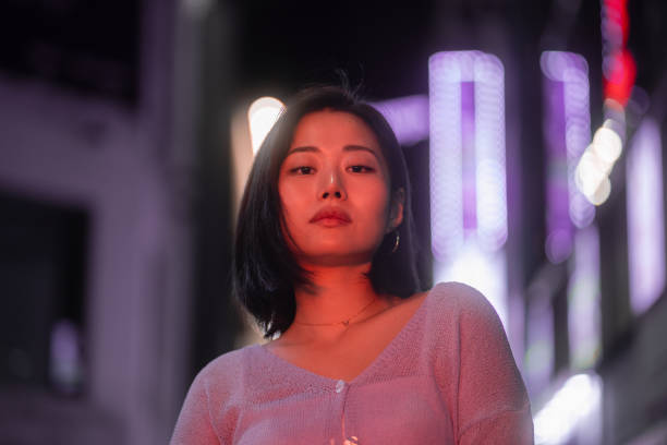 istock City Female Night Portrait 1643939340