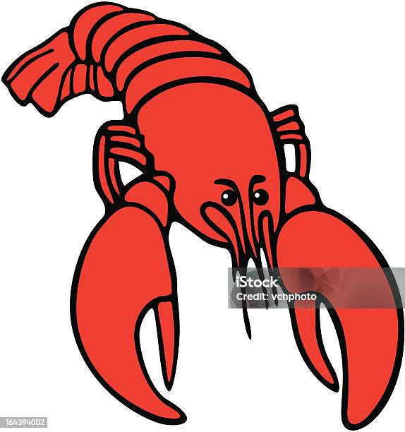 Vector Illustration Of The Boiled Lobster Stock Illustration - Download Image Now - Animal, Back Lit, Boiled