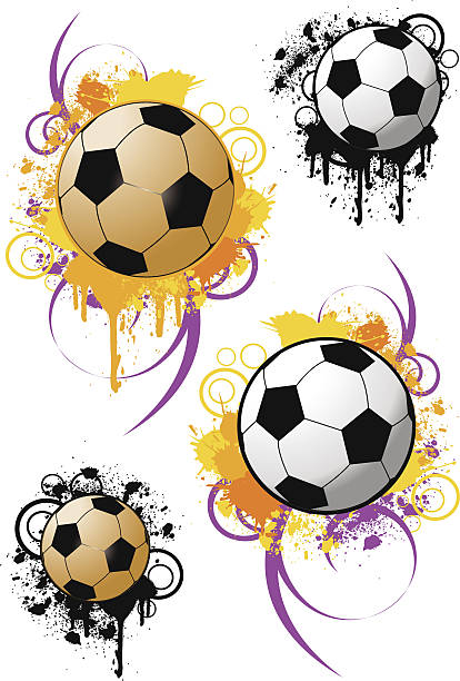 element piłki nożnej – artystyczna grafika wektorowa
