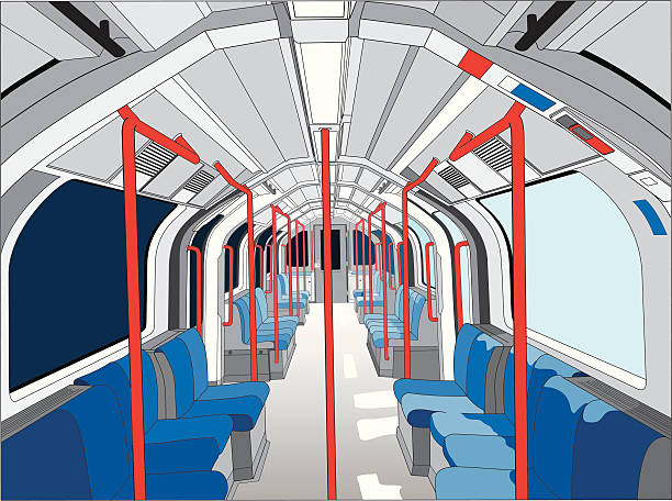 ilustrações de stock, clip art, desenhos animados e ícones de comboio de tubo vazia - docklands light railway