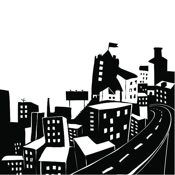 city illustration vector art illustration