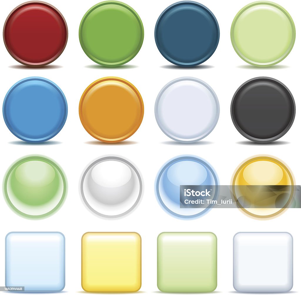 Boutons de couleur pour l'accès internet. - clipart vectoriel de Affaires libre de droits