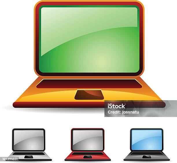 Computer Portatile - Immagini vettoriali stock e altre immagini di Arancione - Arancione, Attrezzatura, Attrezzatura elettronica