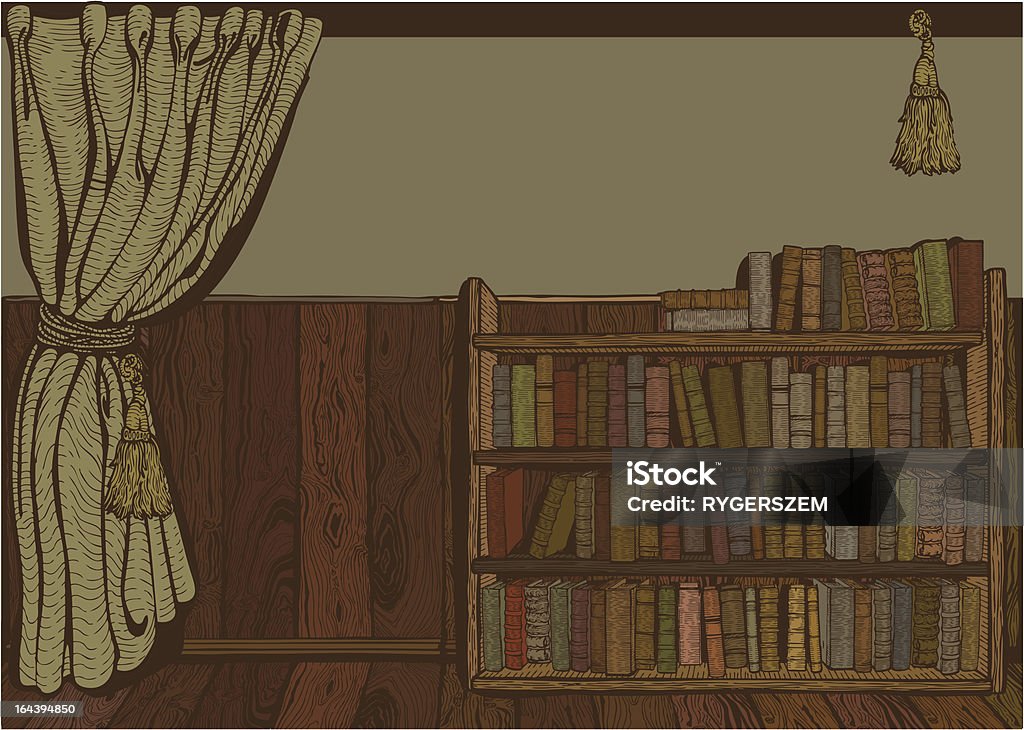 Sala de leitura. - Royalty-free Biblioteca arte vetorial