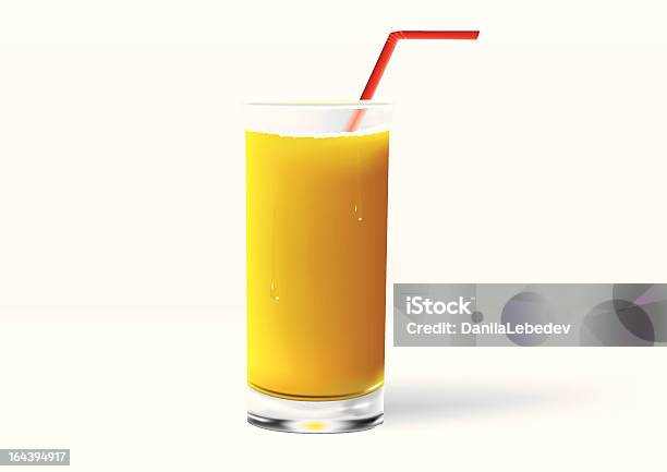 Glas Orangensaft Fotorealistischen Stock Vektor Art und mehr Bilder von ClipArt - ClipArt, Cocktail, Einzelner Gegenstand