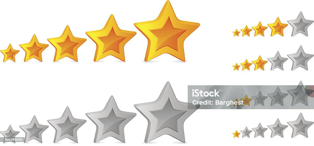 Fünf Sternen für ranking - Lizenzfrei Bewertung Vektorgrafik