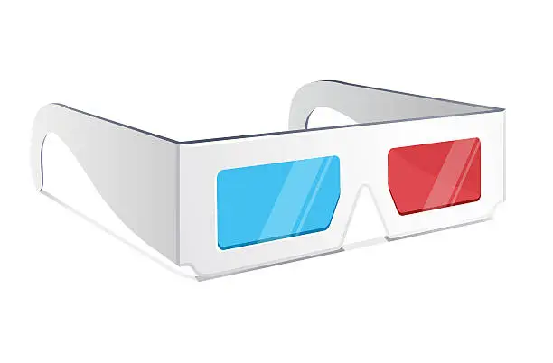 Vector illustration of 3d glasses