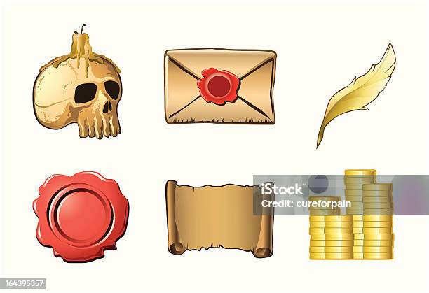 Pirate Iconset Stock Vektor Art und mehr Bilder von Amtssiegel des US-Präsidenten - Amtssiegel des US-Präsidenten, Alt, Antiker Gegenstand