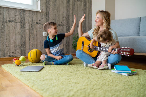 istock Happy family bonding at home 1643953801