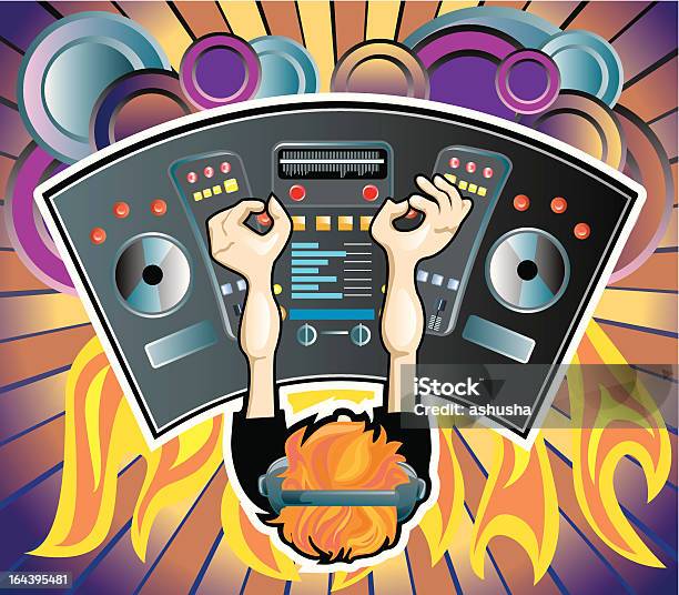 Dj Stock Illustration - Download Image Now - DJ, Adult, Arts Culture and Entertainment