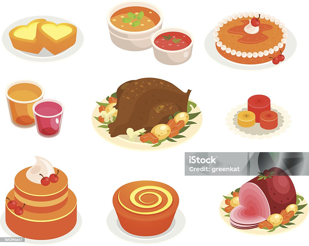 Festin de Thanksgiving - clipart vectoriel de Icône libre de droits