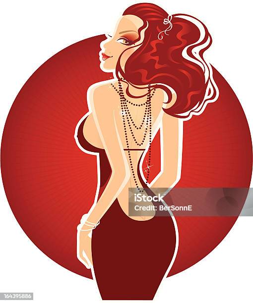 Elegance Women Stock Illustration - Download Image Now - Looking Over Shoulder, One Woman Only, Women