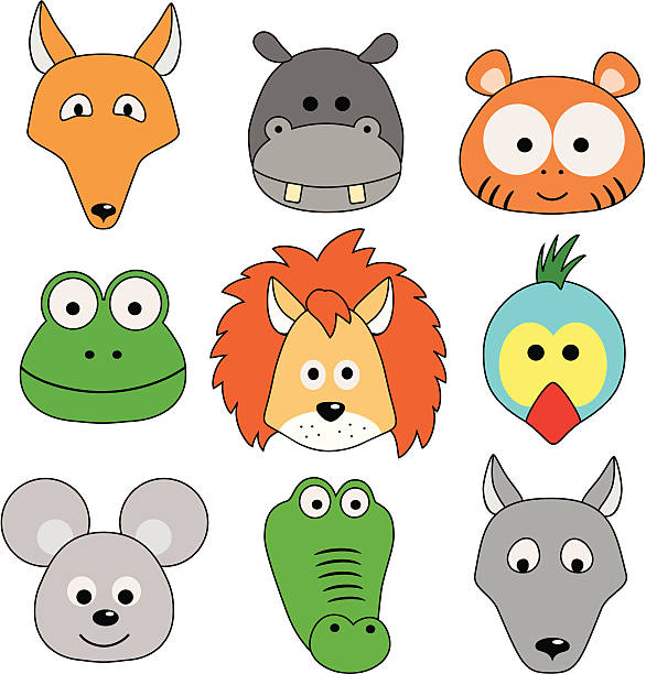 funny animals - series vector art illustration