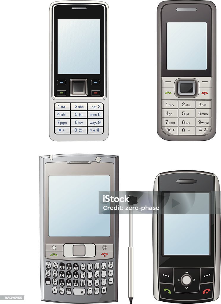 Téléphones mobiles - clipart vectoriel de Accessoire libre de droits