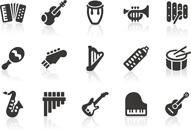 Vector illustration of Musical Instrument icons