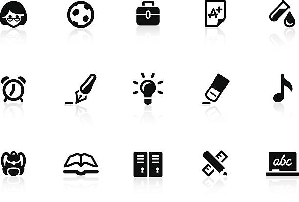 School icons 1 School related vector icons for your design or application. football locker room stock illustrations