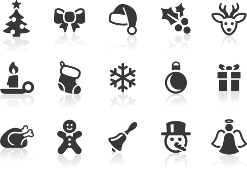 Christmas related vector icons for your design or application. 