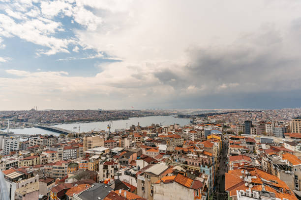 View from a high viewpoint of Istanbul Turkey.