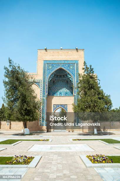 Samarkand Uzbekistan Parade Portal Of Gureamir Mausoleum Famous Architectural Complex Stock Photo - Download Image Now