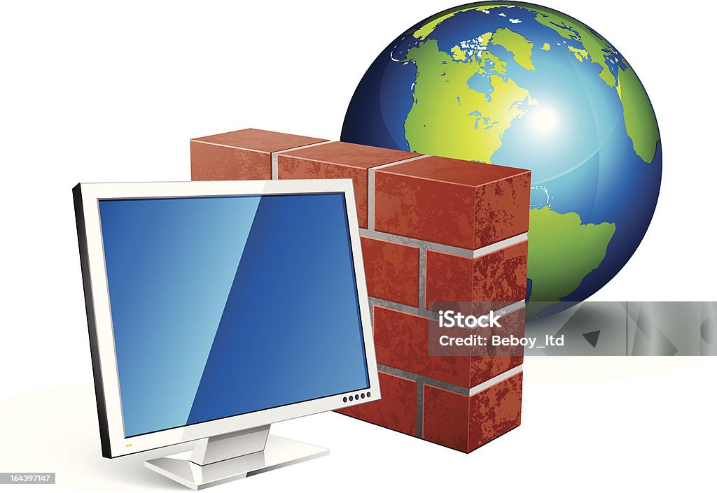 Firewall Concept Stock Illustration - Download Image Now - Brick, Brick ...