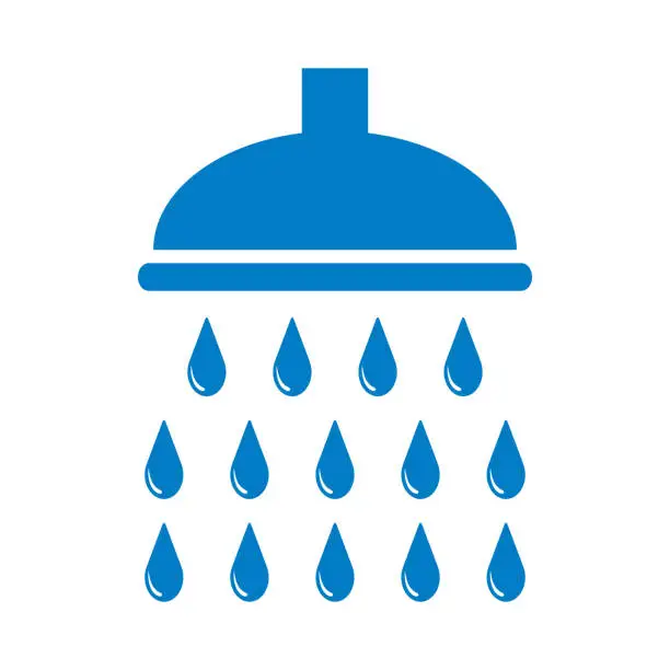 Vector illustration of ikona prysznica