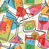 istock Cocktails seamless pattern 164397294