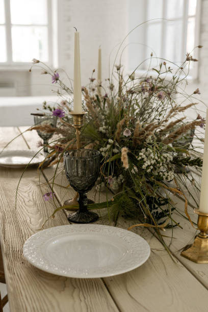 istock A vertical of beautifully arranged cups on a table decorated with flowers 1643974747