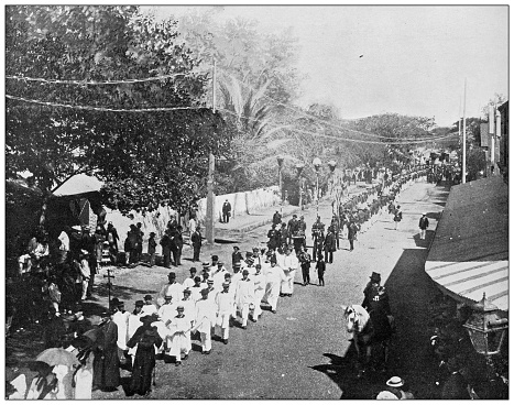 Hawaii, antique photo: Queen Emma's Funeral
