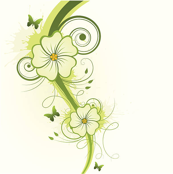 Abstract floral background vector art illustration