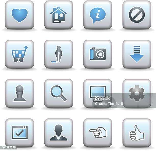 Einfache Webicons Grau Und Blauserie Stock Vektor Art und mehr Bilder von Auftragen - Auftragen, Bauer, Bewerbungsformular