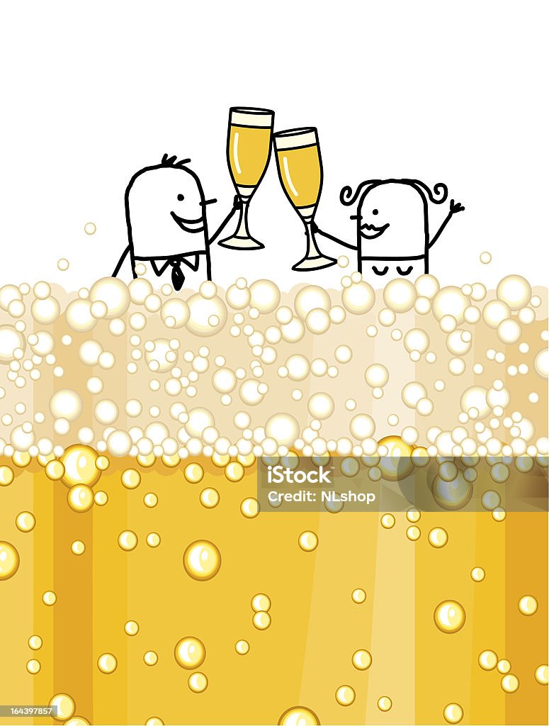 Para & szampana - Grafika wektorowa royalty-free (Dorosły)